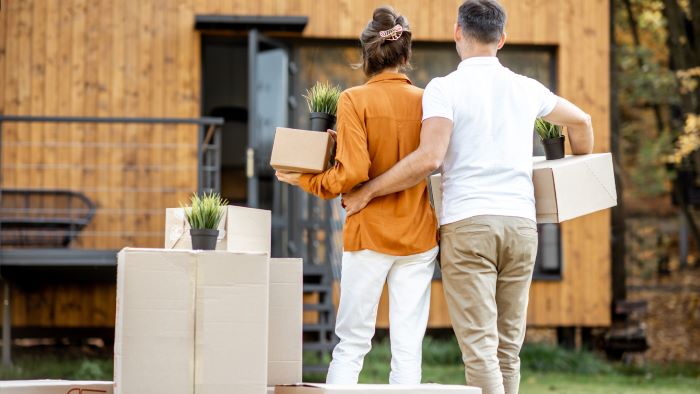Couple in the middle of a house move